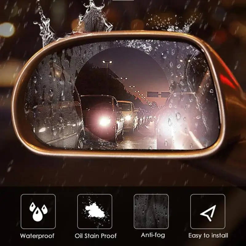 2 teile/los Auto Regen Rückspiegel Filme Wasserdichte Anti-Fog-Auto Spiegel  Regen Abdeckung Anti-regen Auto Fenster regen Schutz Glas Film - AliExpress