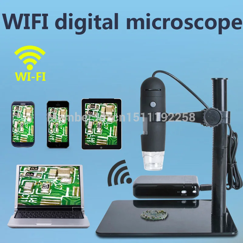 

Wireless digital Microscope, support Android, IOS & WINDOWS PC 10x 200X