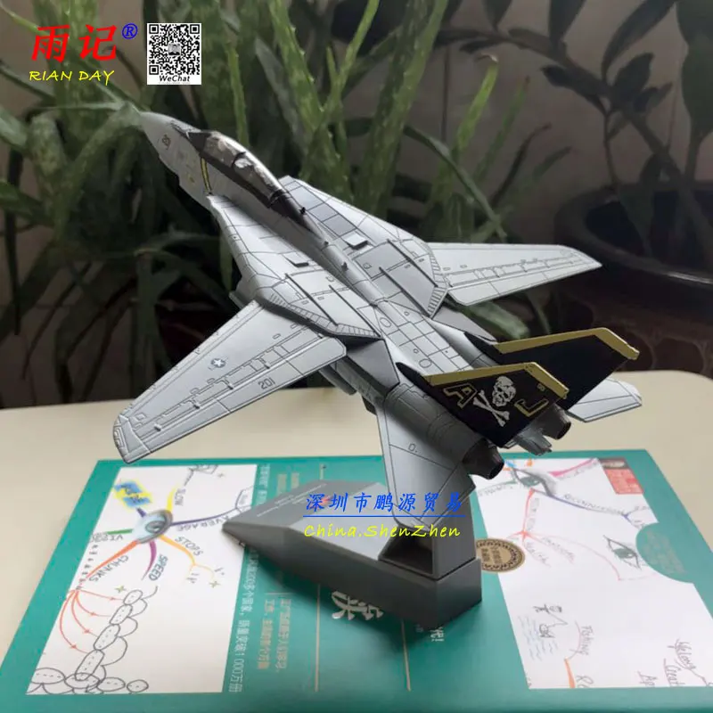 AMER 1/100 военная модель игрушки F14 Tomcat F-14A/B AJ200 VF-84 истребитель литой металлический самолет модель игрушки для сбора/подарка