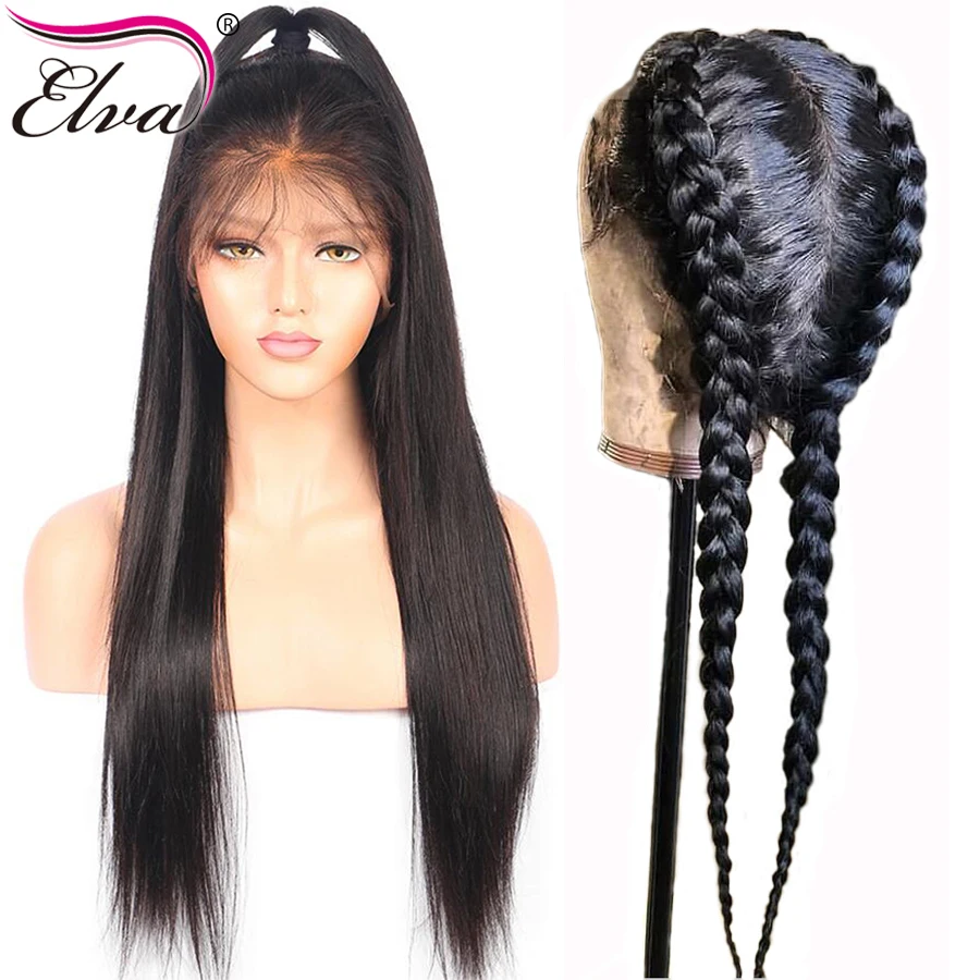 

Straight Hair 150% Density Brazilian Remy Pre-Plucked Natural Hairline 13x6 Lace Front Human Hair Wig Bleach Knot With Baby Hair