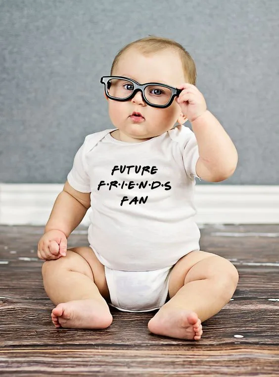 

Future Friends Fan Baby Bodysuit Newborn Bebe Boy Girl Clothing 100%Cotton Short Sleeves Jumpsuit O-Neck Infant Boy Clothes