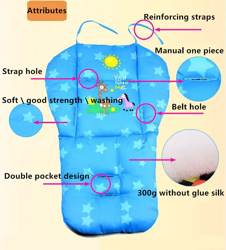KiDaDndy подушки корзину коляска мультфильм сиденье для детской коляски матрасы наволочки автомобиля Детские перевозки термальность коврик