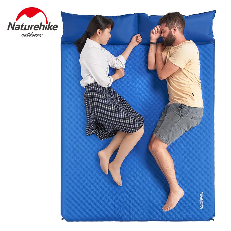 

Naturehike 2 Person Automatic Inflatable Mattress Outdoor Camping Mat Pad Self-Inflating Picnic Tent Mat with Pillow