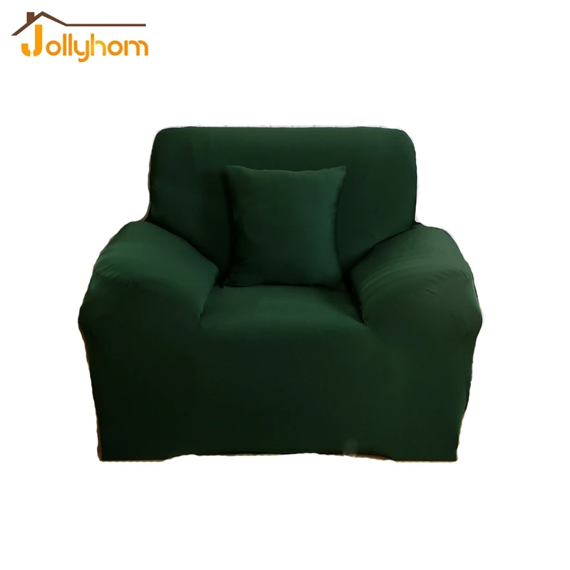 Dark Green Tight Wrap Slipcovers Polyester Spandex Sofa Cover