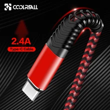 Coolreall 2.4A кабель для быстрой зарядки type-C кабель для зарядки и синхронизации данных type-C кабель usb type C для samsung S9 huawei Honor Note 9