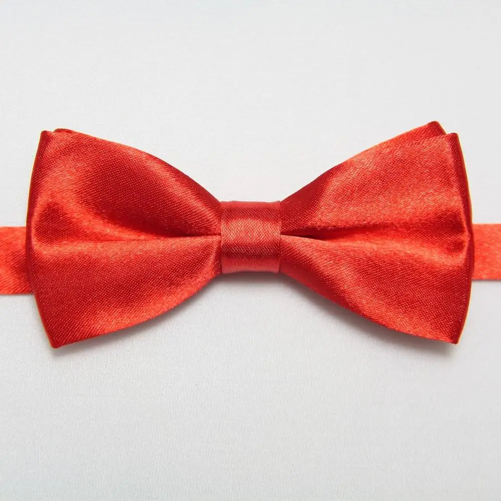 HOOYI/ модный Одноцветный галстук-бабочка галстуки-бабочки для мальчиков - Цвет: Красный
