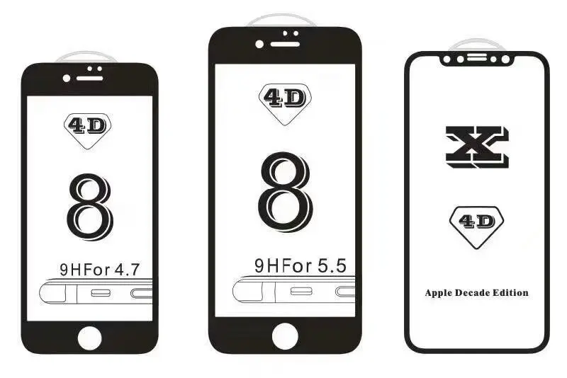 30 шт./партия 9 H закаленное стекло для Apple iPhone X 8 7 6 S Plus 5D полный изогнутый передний защитный экран протектор для iPhone X 8 7 Plus