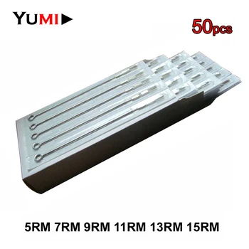 

50PCS/Lot Disposable 5RM 7RM 9RM 11RM 13RM 15RM Sterilized Liner Tattoo Piercing Needles Microneedling For Tattoo & Body Art