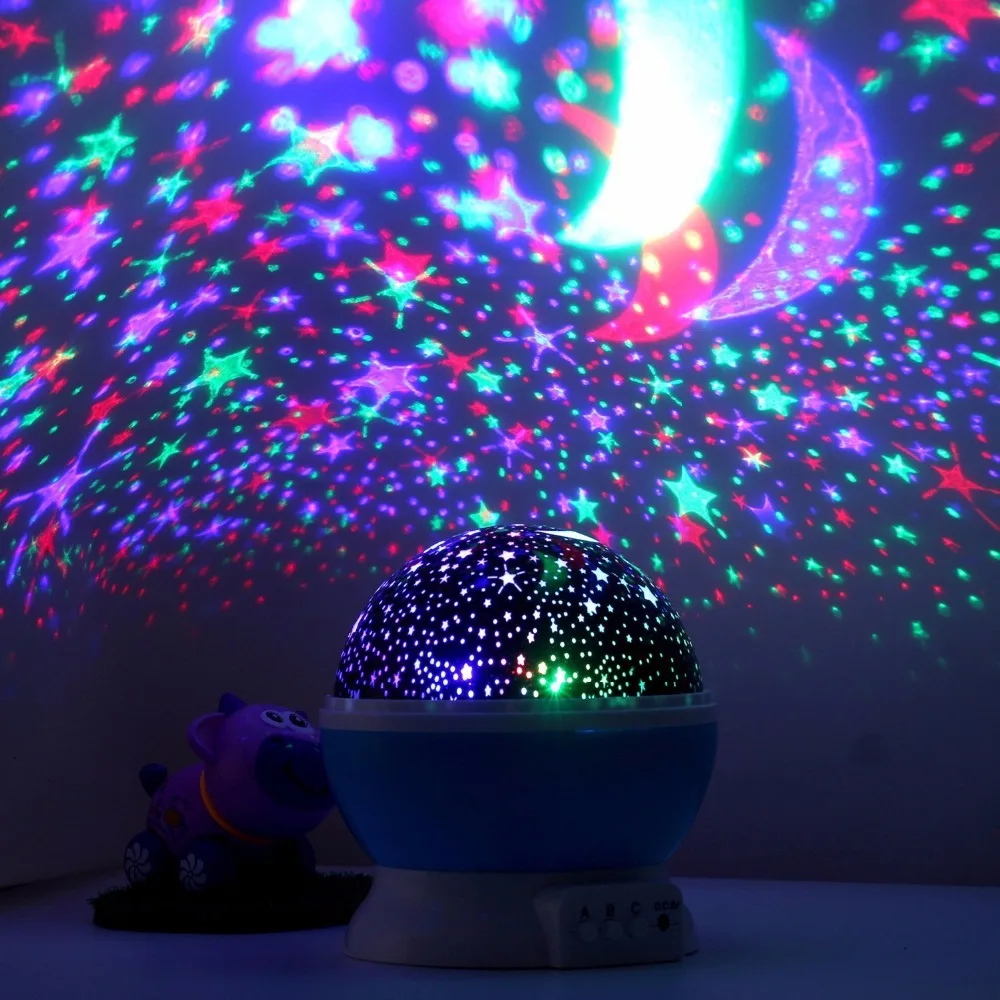 Ночник вращающийся на 360 градусов с питанием от батареи|projector night lamp|night lampmoon projector |