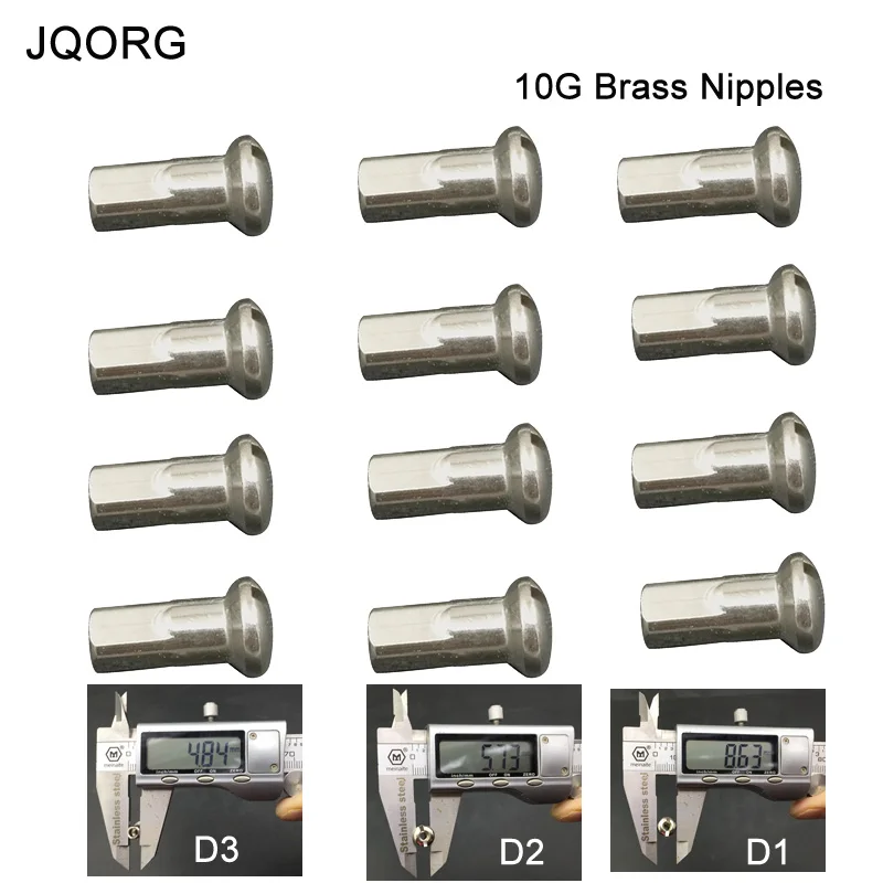 

36 PCS A LOT 10G Spoke Nipples Brass Material 15mm Length Electric Motorcycle Wheel Spoke Nipples
