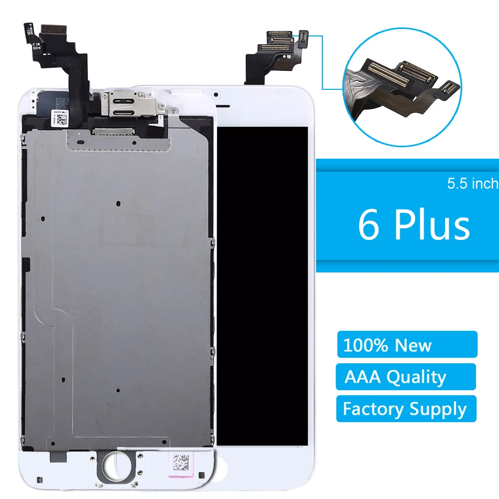 

For iPhone 6 plus Screen LCD Touch Digitizer for iPhone 6 plus 5.5' Assembly (Facing Proximity Sensor, Ear Piece, Front Camera )