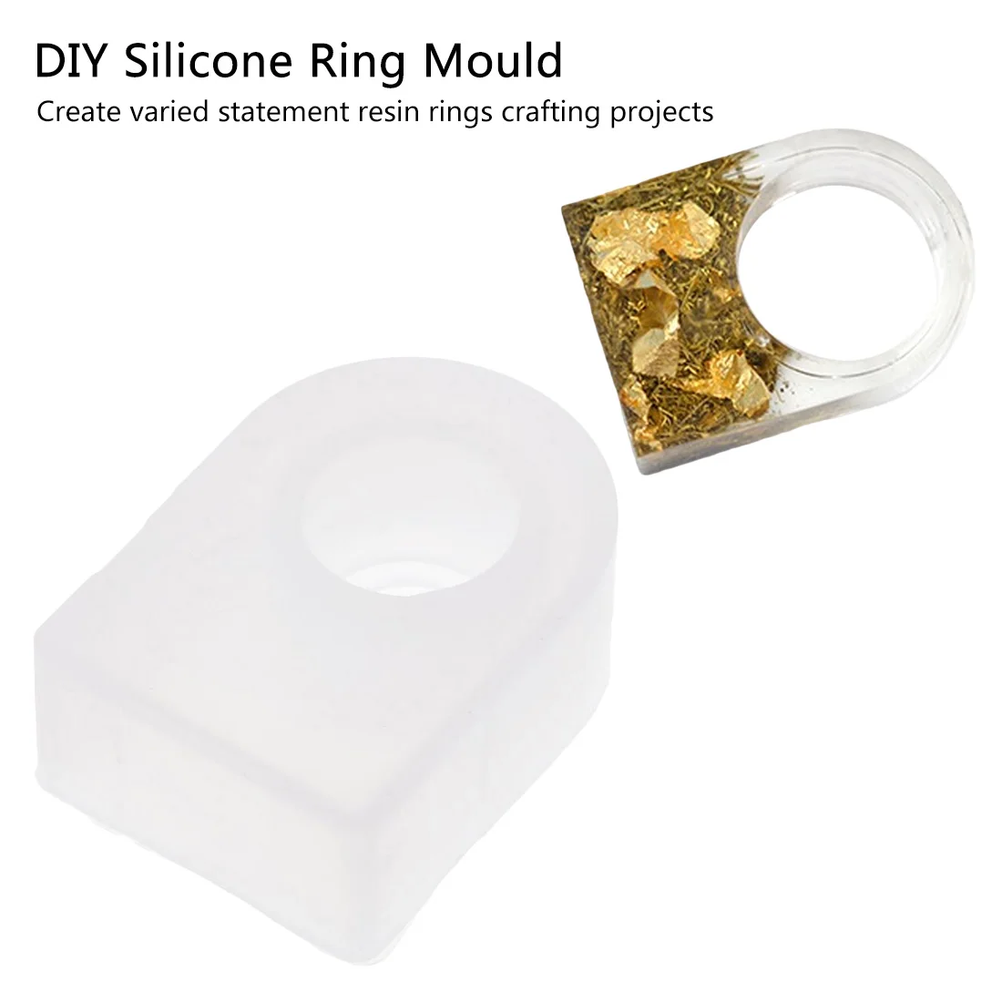 

Flower Invitation Ring Mold Bag Handmade Cat Ear Silicone Curved Mould Package Square jewelry ring mould jewelry tools
