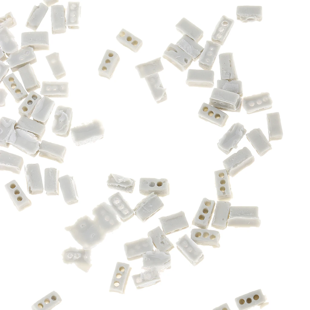 200pcs/set 1:35 Unpainted Kit Resin Soldier Model Scene Accessories Perforated Bricks Brick Ruins Dedicated