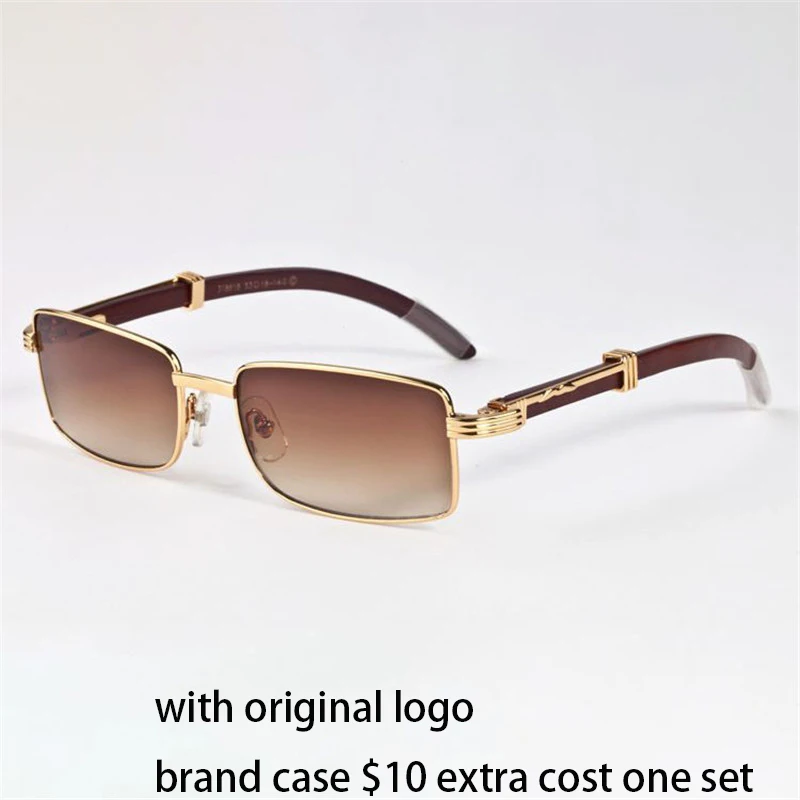 

Vazrobe Wood Sunglasses Men Luxury Brand Designer Sun Glasses for Man handmade Sunglass Anti Reflective france Famous brown lens