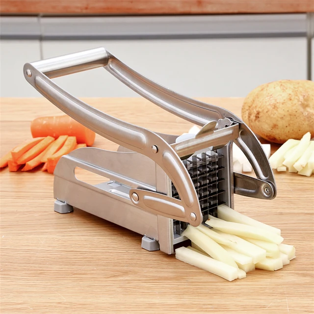 Miumaeov French Fry Cutter Electric Potato Cutter Stainless Steel