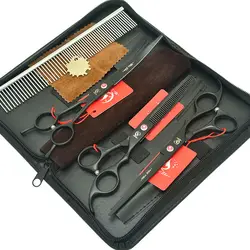 7,0 "Meisha Professional собака ножницы высшего класса Японии 440c Pet резка ножницы 6,5" истончение уход за лошадьми Clipper изогнутые ножницы HB0154