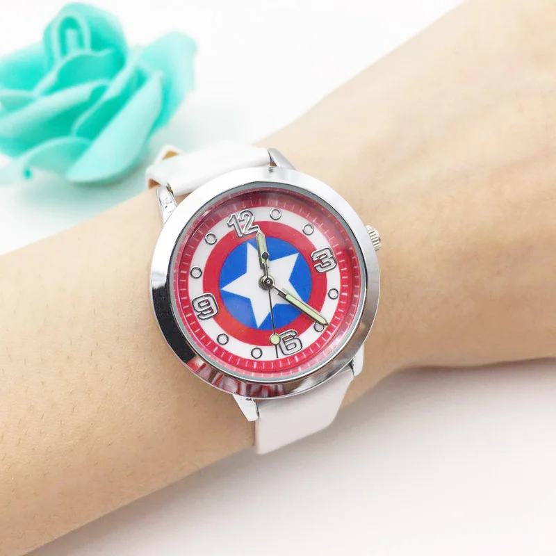 Мультфильм часы с изображением мыши для детей девочек Студенческие Кварцевые наручные часы PU Кожаный ремешок светящиеся руки наручные часы