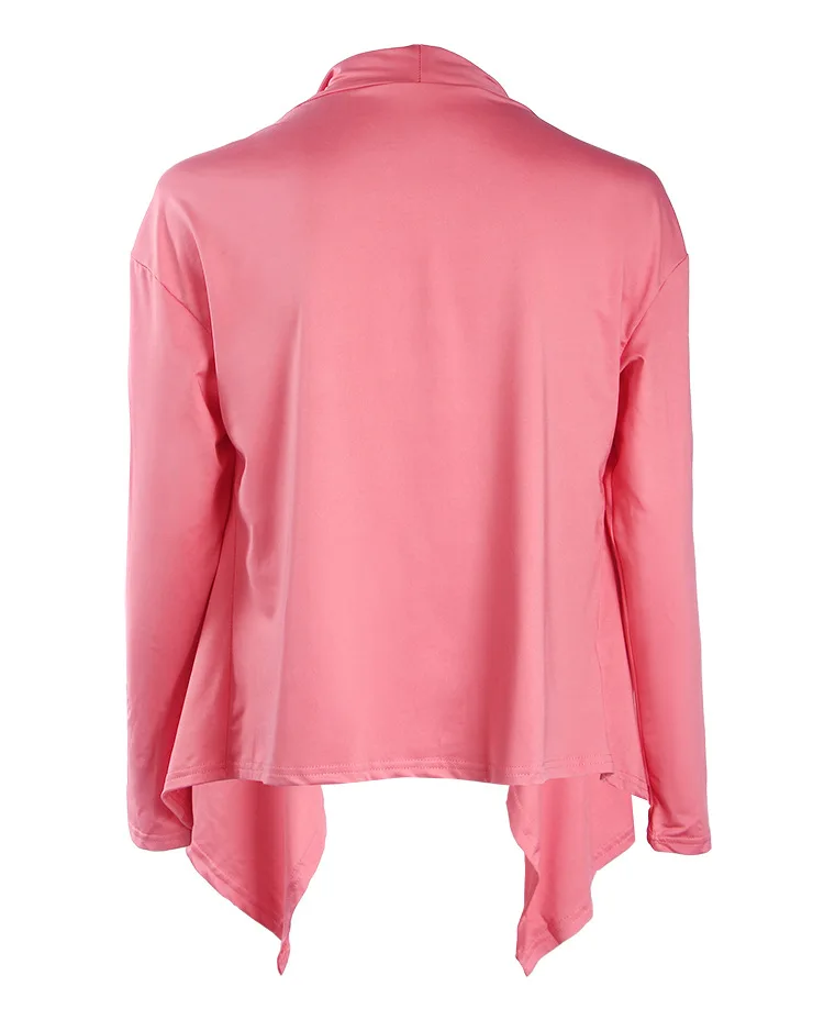 2017 European and American style new autumn long sleeves irregular cardigan thin jacket small jacket special (16)