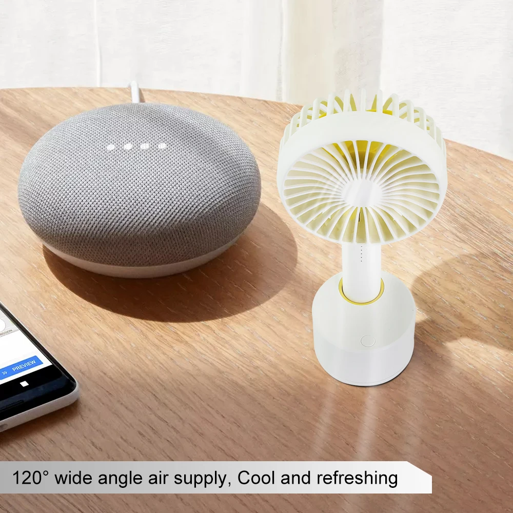 Mini USB Cooling Shaking Head Fan Rechagable Cooler Gadget Ventilador Electronic Fan Handheld 5 Speeds Portable Office Gadgets