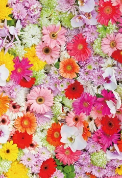 

HUA Art fabric photography flowers bed backdrop 5x7ft D1637