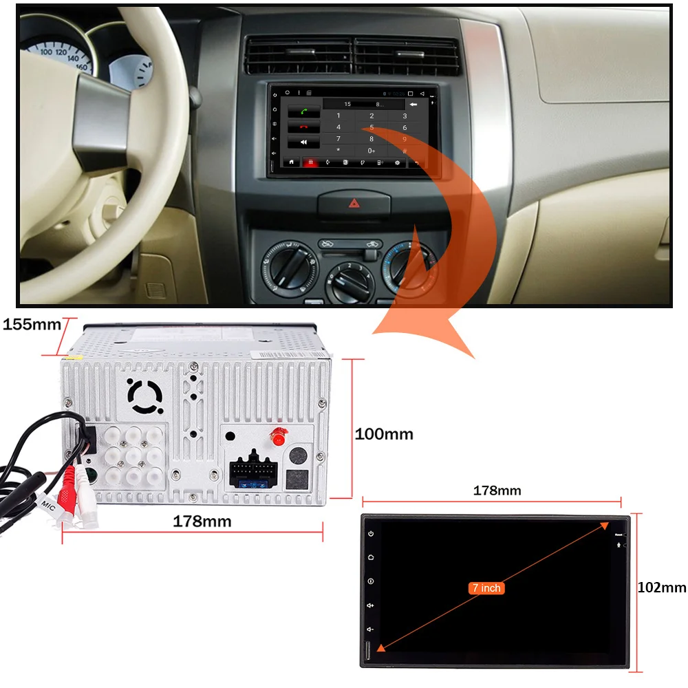 Sale Eunavi 7" Double 2 Din TDA7851 Universal Android 8.1 Car Radio PC 1024*600 Autoradio GPS Navi wifi Bluetooth free frame camere 1 Sale Eunavi 7" Double 2 Din TDA7851 Universal Android 8.1 Car Radio PC 1024*600 Autoradio GPS Navi wifi Bluetooth free frame camere 1