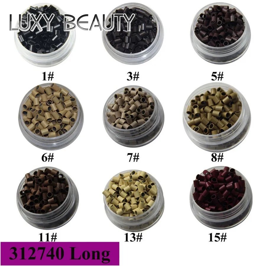 

500pcs Long Hair Micro Rings Beads Links For Cold Fusion Hair Extensions I Tip Hair Tools Dreadlock Accessories 9 Colors