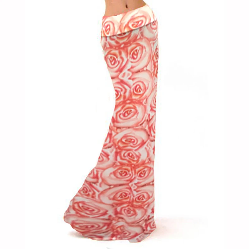 

Womens Summer Style Bohemian Boho Floral Print Sexy skirts Split Beach Party Work Clubwear Fitted Long Skirt