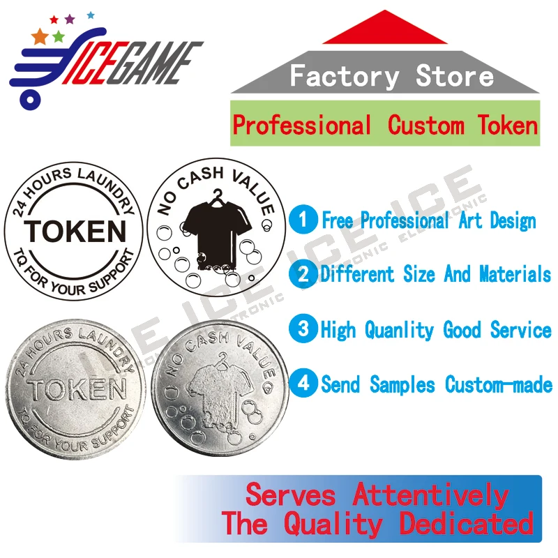 

promotional token coin custom token coin Laundry room token