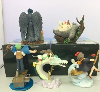 

5pcs/lot Miyazaki Hayao Figures My Neighbor Totoro Spirited Away Castle in the Sky Howl's Moving Castle Model Toys for Children