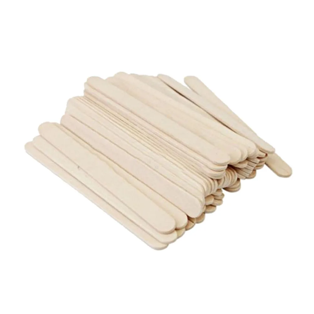 100 шт натуральное дерево ремесленные палочки дерево цветной рукоделие клюшки для мороженого DIY ремесла материал