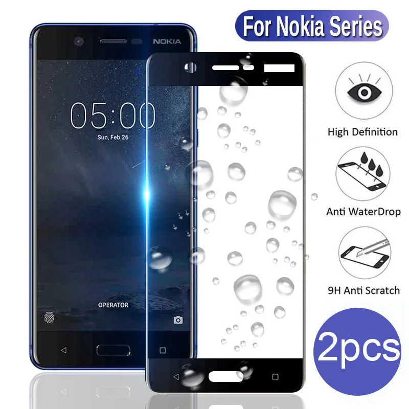 

Protective glass on the for Nokia 7 7.1 8 8.1 x5 x6 2 3 5 6 2018 screen protector tempered glas nokio noki noika 2.5d film 9h