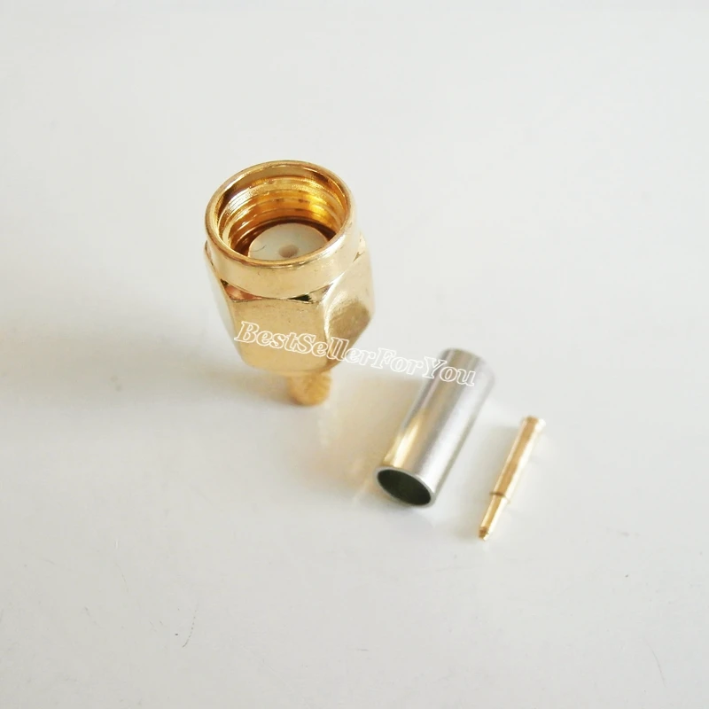 SMA штекер обжимной для кабеля RG174 RG316 LMR100 10 шт.|plug connector|sm plugl connector |
