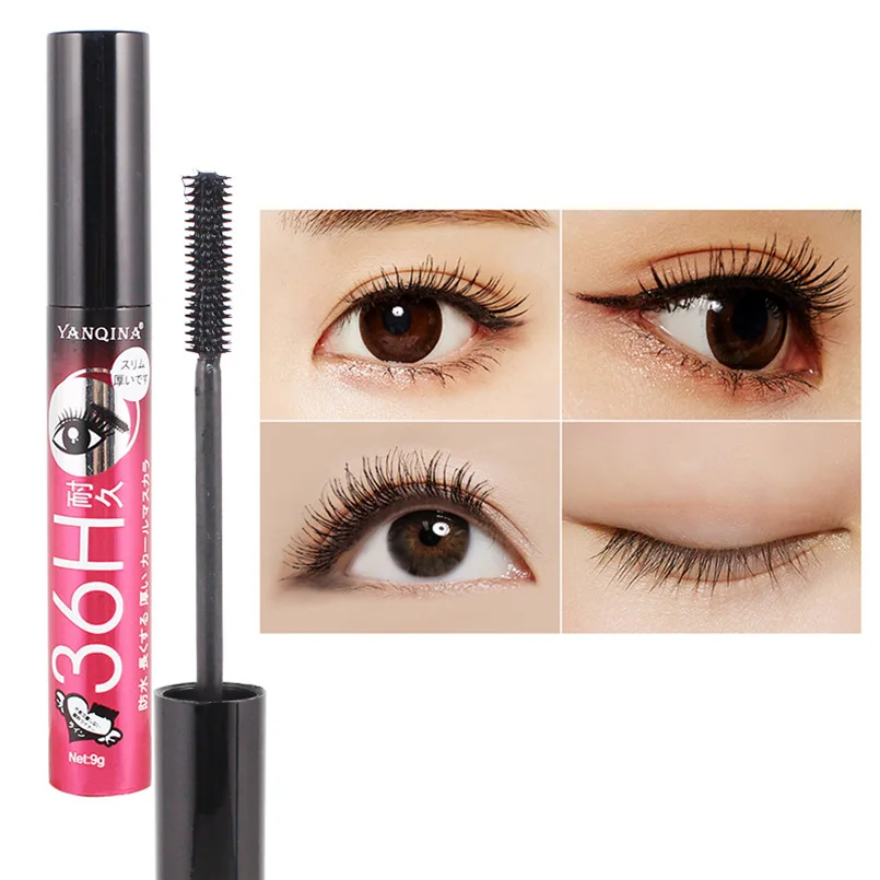 

4D Fiber 36H Long Lasting Eyelash Mascara Black Ink Rimel Maquiagem Profissional Completa Thick Curling Extension Mascara Makeup