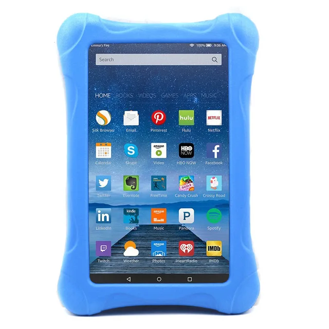 Детский противоударный чехол-подставка с ручкой для Amazon Kindle Fire 7 выпуска EVA Foam защитный чехол для планшета для детей - Цвет: Blue 1