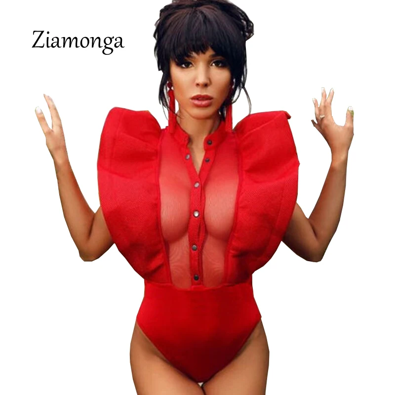 Ziamonga, Элегантная блузка с оборками, повседневная, Пляжная, Blusas, боди, рубашка, женский костюм, бодикон, боди, сексуальный, Mujer Camisas