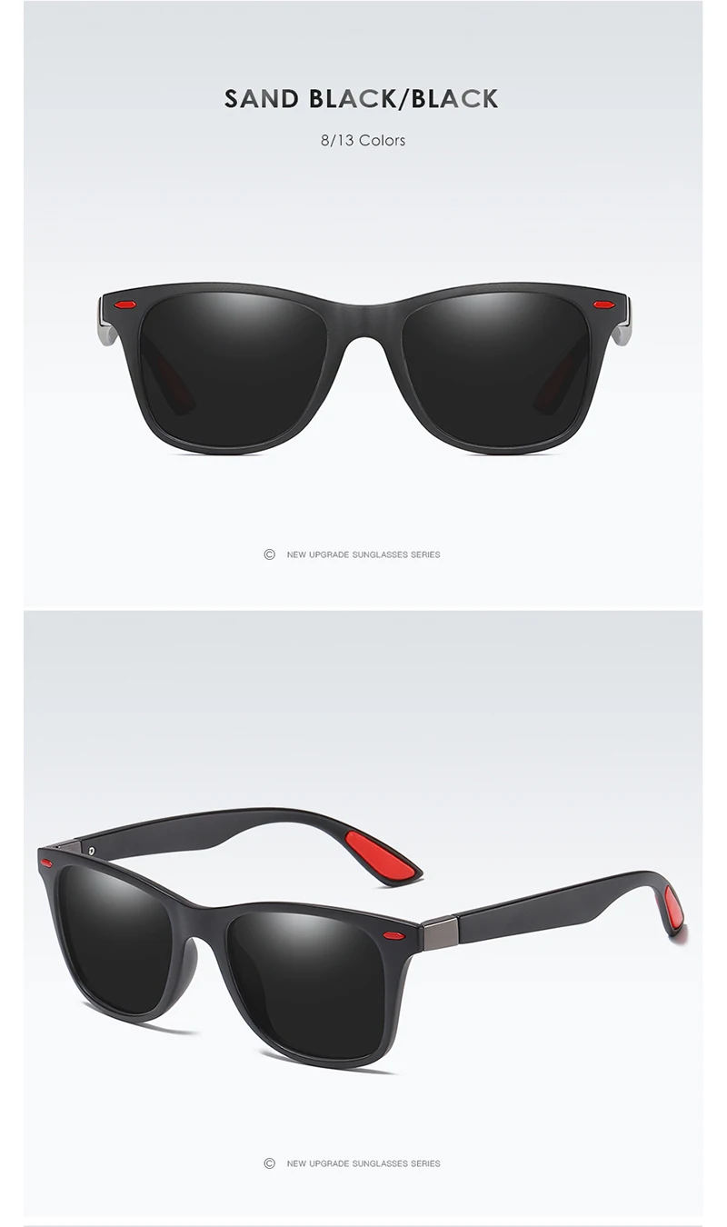 Поляризованные очки Aoron для мужчин и женщин классический ретро дизайн квадратная оправа солнцезащитные очки УФ Защита