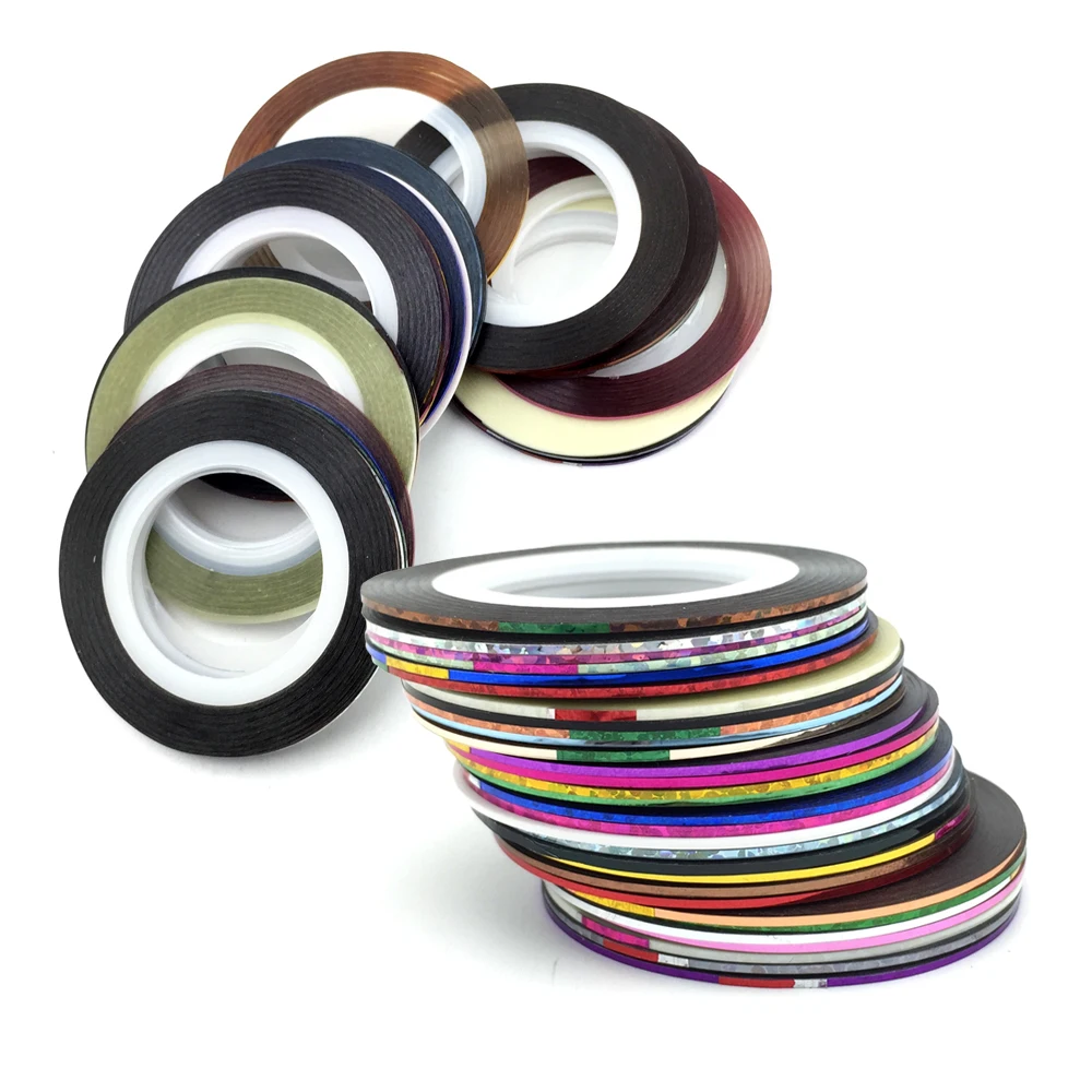 

30 colors rolls striping tape line nail art sticker tools beauty decorations for on nail stickers