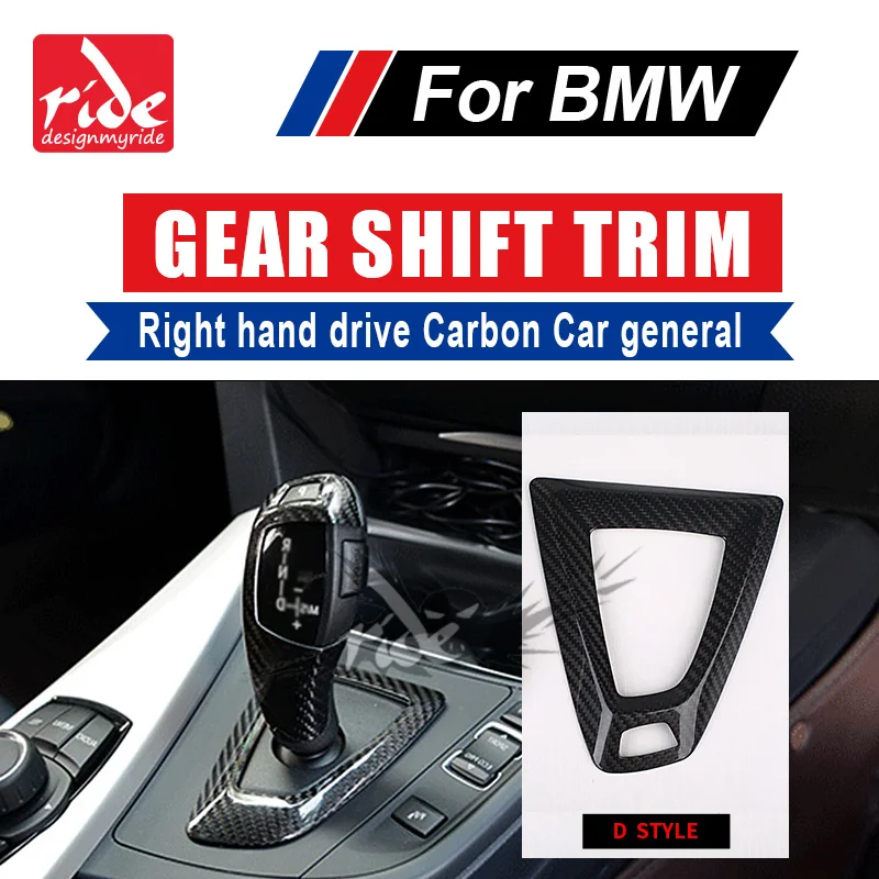 

Carbon Interior Middle Center Console Panel Frame Cover For BMW M Series M3 M4 Right Gear Shift Knob surround cover trim D-Style
