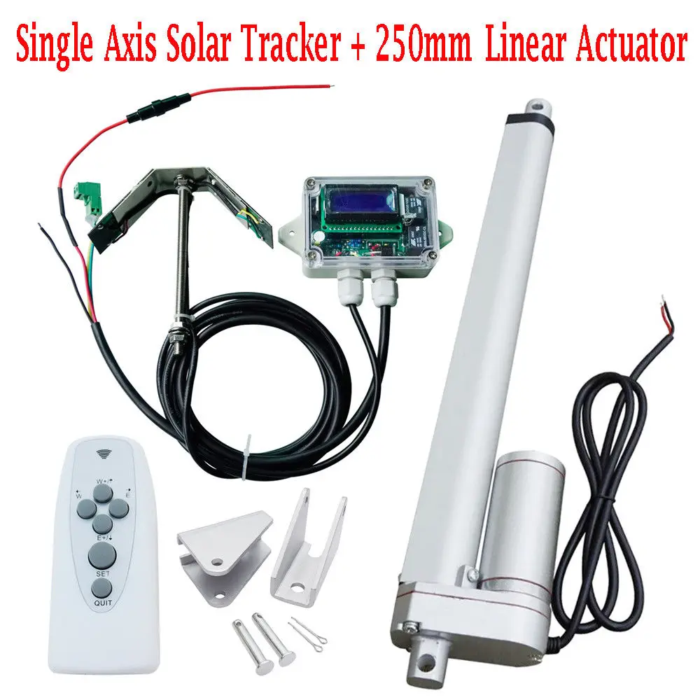 

Single Axis Tracker Solar Panel Tracking System + 250mm Linear Actuator Kit