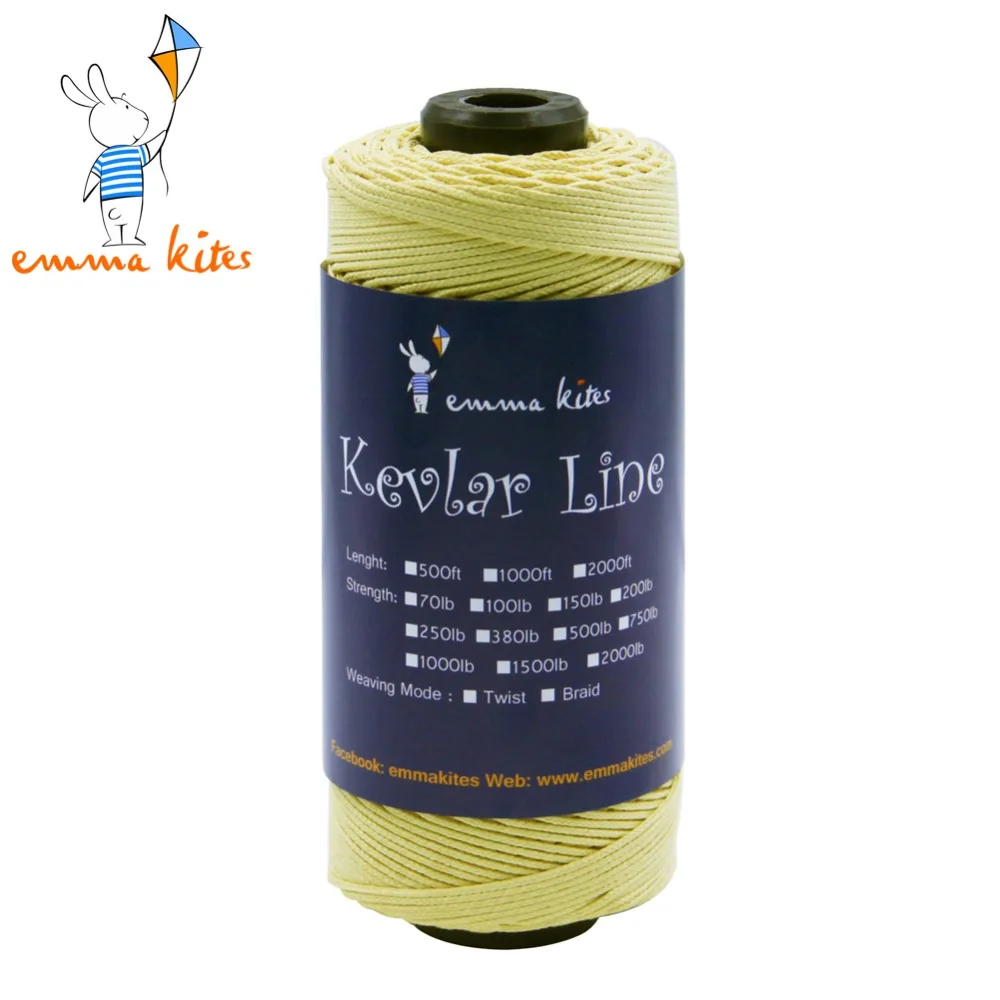 Emmakites 500ft /152M 500lb Strong Kevlar Line String 1.5mm Braided