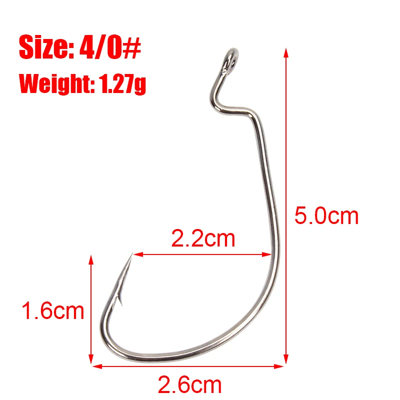 10/20 штук набор рыболовных крючков из углеродистой Сталь широкая заводная рукоятка офсетная печать рыболовный крючок для Мягкая приманка в виде червей с зазубринами для ловли карпа рыболовные снасти аксессуары
