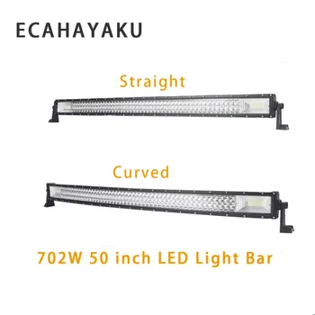 

ECAHAYAKU Curved 702W LED Light bar 50 inch Straight LED Light bar Work Light Combo Auto Lamp for jeep ATV truck off-road 4x4