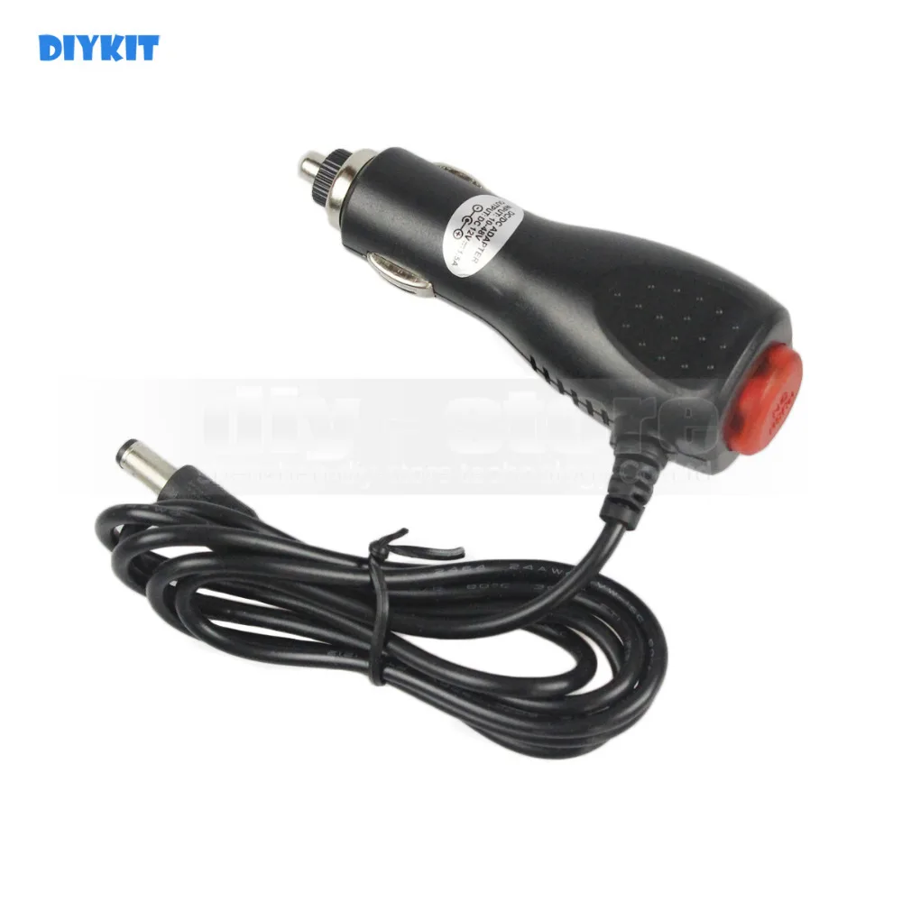 

DIYKIT 5.5 x 2.1mm DC10V to DC24V Input Car Charger Power Adapter DC12V Output for Car Camera Car Monitor Intercom