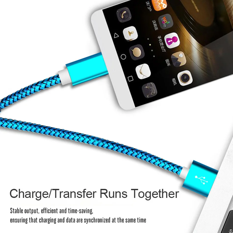Кабель Micro USB 2 м 3 1 А нейлоновый шнур для мобильного телефона Xiaomi Redmi Note 5 6 Samsung Galaxy J4