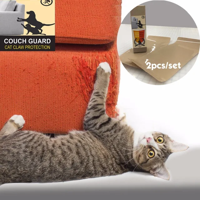 Couch guard cat claw protector Pinless self adhesie protect pads cat