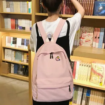 

2019 New Backpack Fashion Women Solid Nylon Large Capacity Backpack Waterproof Backpack School Bags Travel bag laptop bags bolso