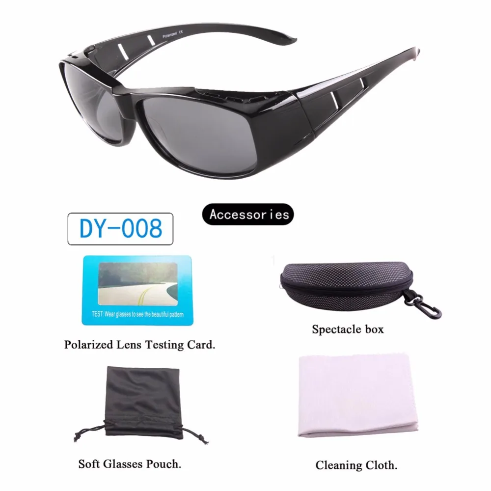 Защита от солнца поляризованные линзы UV400 подходят для солнцезащитных очков носить по рецепту очки для мужчин и женщин Чехол для очков Солнцезащитные очки