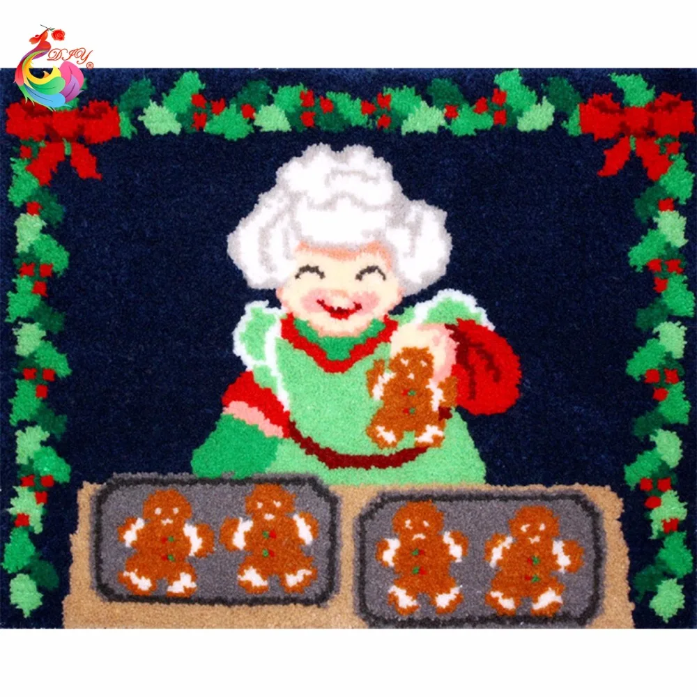 #^Special Price Craft Chrismas Santa lady Latch Hook Kit Rug set of crochet hooks Kits for embroidery DIY set of knitting needles Big size110X80 #^Special Price Craft Chrismas Santa lady Latch Hook Kit Rug set of crochet hooks Kits for embroidery DIY set of knitting needles Big size110X80