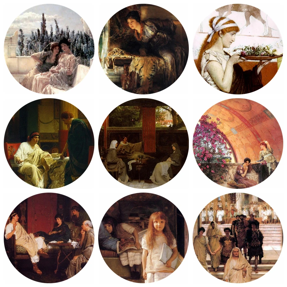 20 шт. 12 ~ 40 мм художник Лоуренс Alma-Tadema книги по искусству Картины Коллекция Epps семья экран стекло кабошон DIY ювелирных изделий