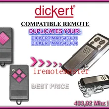 Dickert двери гаража Замена дистанционного управления mahs433-01, mahs433-04